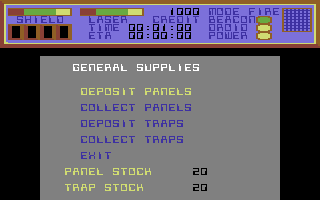Colony (Commodore 64) screenshot: Buying supplies