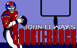 Quarterback (PC Booter) screenshot: Title screen 1 (EGA)