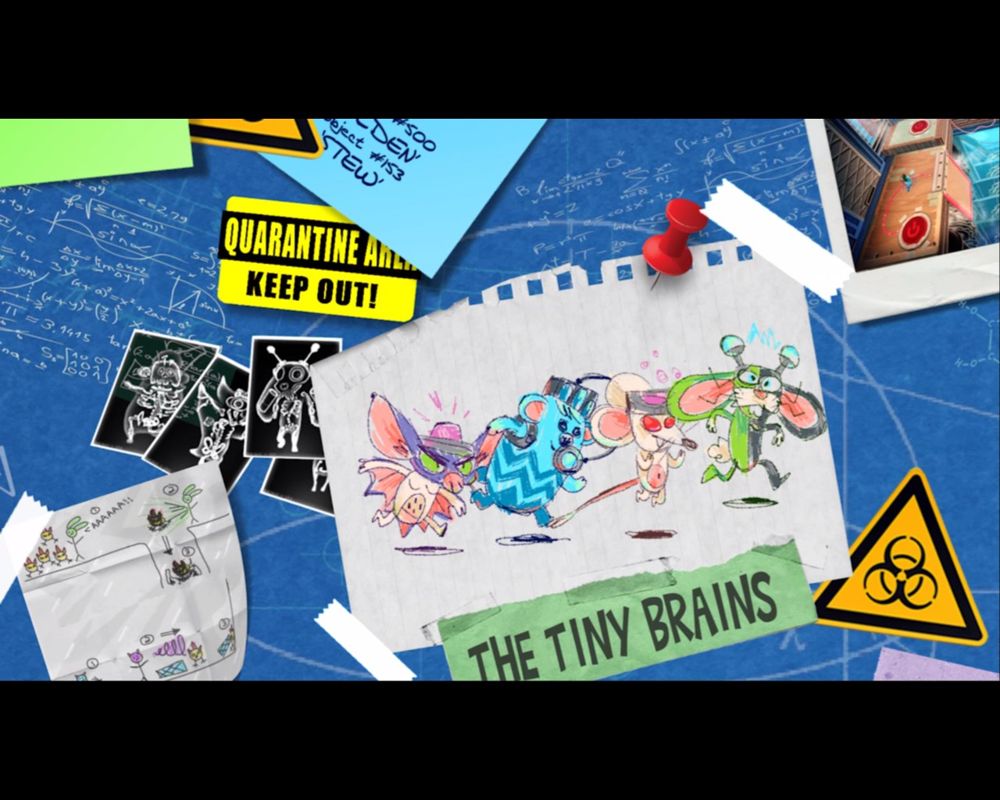 Tiny Brains (Windows) screenshot: Title from the opening cinematic