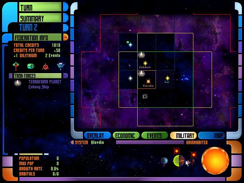 Star Trek: The Next Generation - Birth of the Federation (Windows) screenshot: Federation home system
