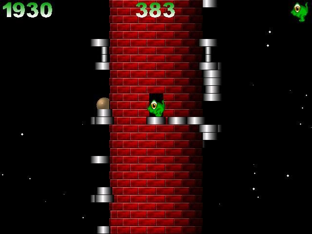 Tower Toppler (Windows) screenshot: A high tower