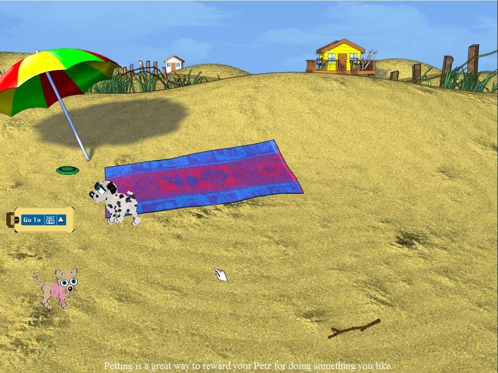 Dogz 5 (Windows) screenshot: On the beach