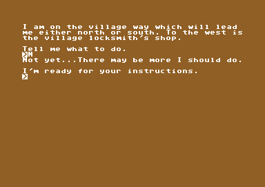 Wolfman (Commodore 64) screenshot: Thanks for the tip