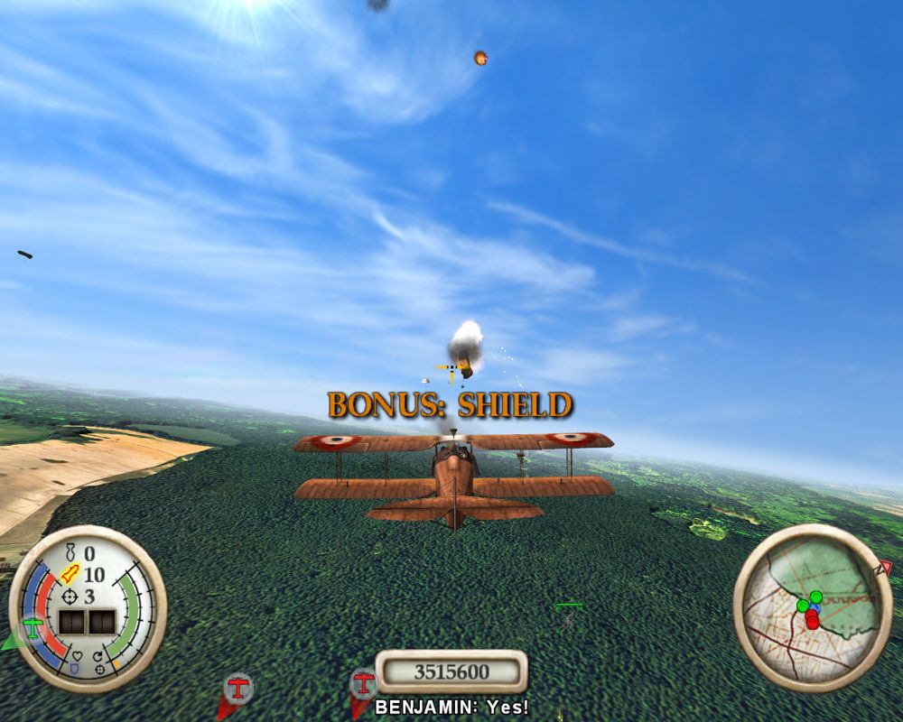 Wings of War (Windows) screenshot: Shield acquired