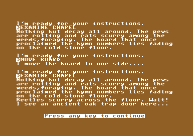 Wolfman (Commodore 64) screenshot: Still nothing but decay