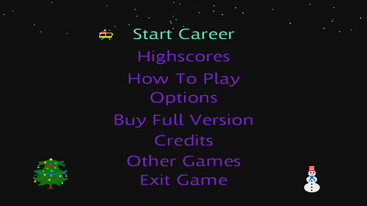 Xmas Taxi (Xbox 360) screenshot: Main menu (Trial version)