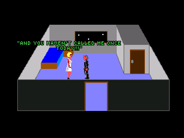 Paul Quest: Gold Edition (Windows) screenshot: Your girlfriend visits you in your apartment