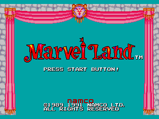 Marvel Land (Genesis) screenshot: Title (NTSC version)