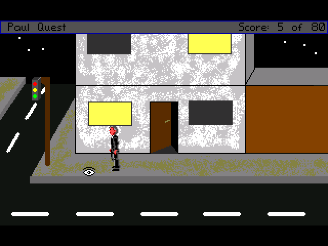 Paul Quest: Gold Edition (Windows) screenshot: In front of the apartment building