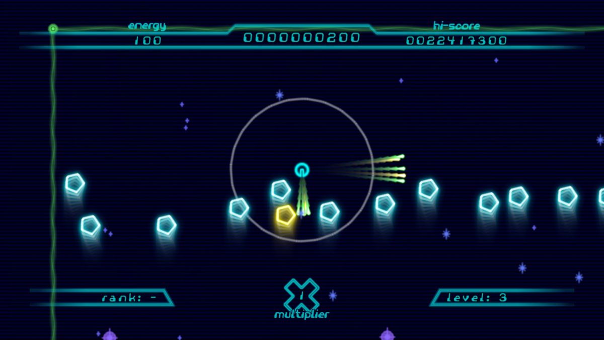 Echoes+ (Windows) screenshot: Destroy meteors.