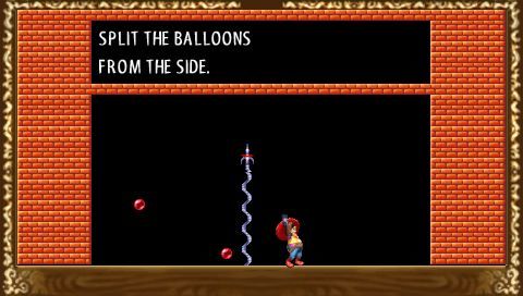 Capcom Puzzle World (PSP) screenshot: Buster Buddies tutorial screen