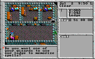 The Magic Candle II: The Four and Forty (DOS) screenshot: Learning by the wizards.