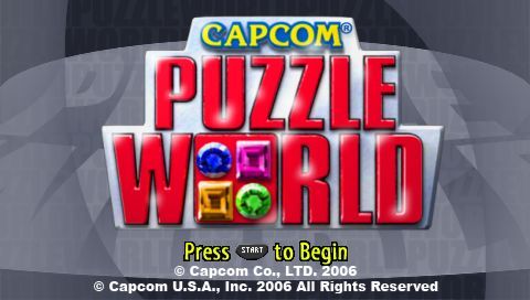 Capcom Puzzle World (PSP) screenshot: Title screen