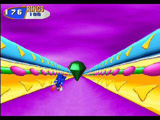 Sonic 3D Blast (Windows) screenshot: The green emerald, easy as ever