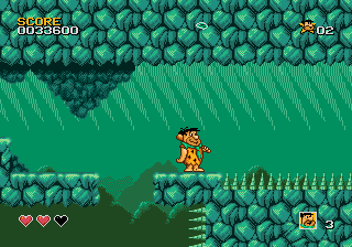 The Flintstones (Genesis) screenshot: Be careful of those spikes