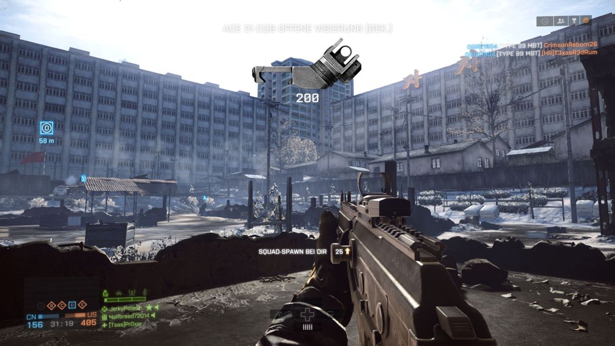Battlefield 4: Dragon's Teeth (Xbox One) screenshot: Unlocked a canted ironsight for the ACE 21 CQB carbine