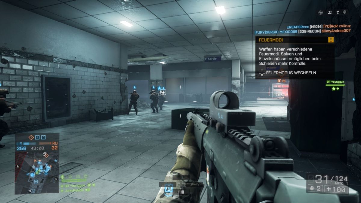 Battlefield 4: Second Assault (Xbox One) screenshot: Multiplayer map (Operation Métro 2014)