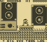 Zool (Game Boy) screenshot: These speakers go to "11."