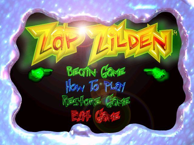 Zap Zilden (Windows) screenshot: The main menu