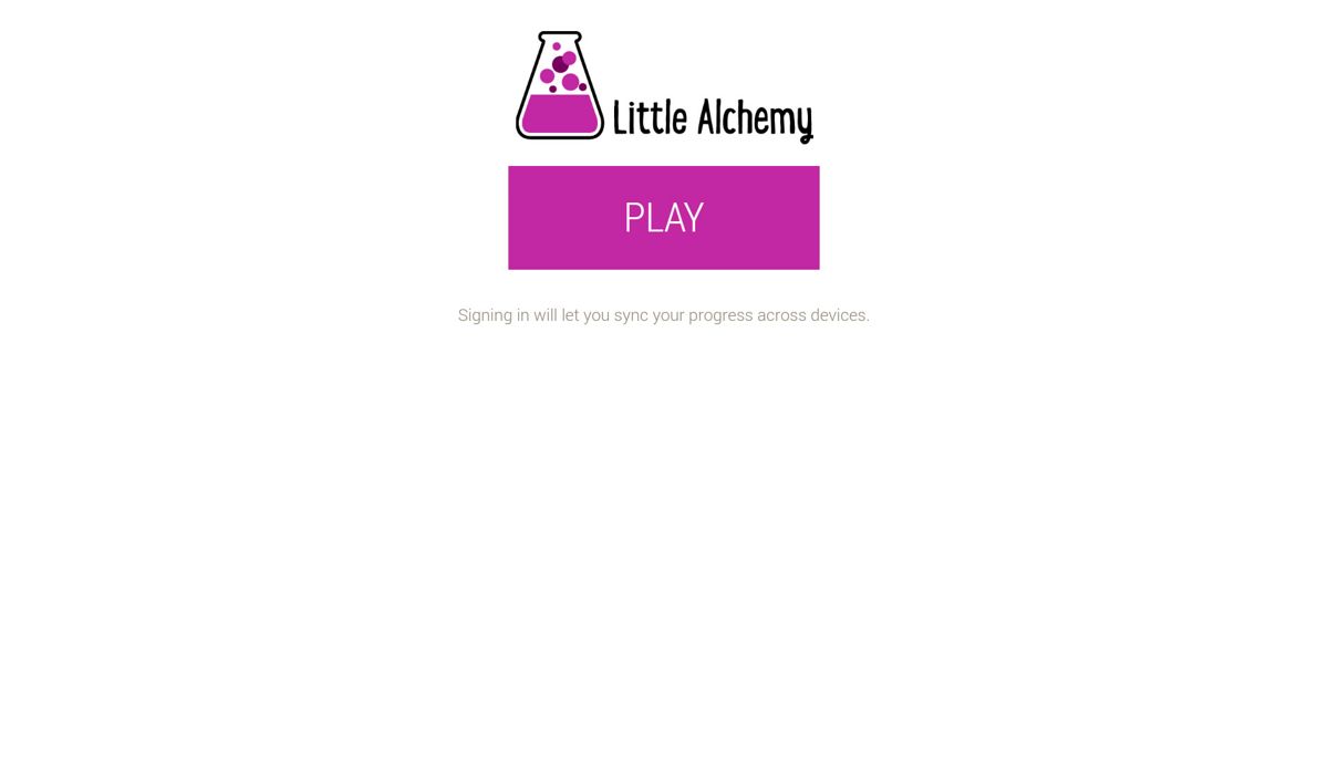 Little Alchemy (Android) screenshot: Title screen