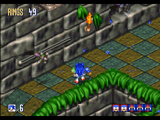 Sonic 3D Blast (Windows) screenshot: The most pointless trap ever?