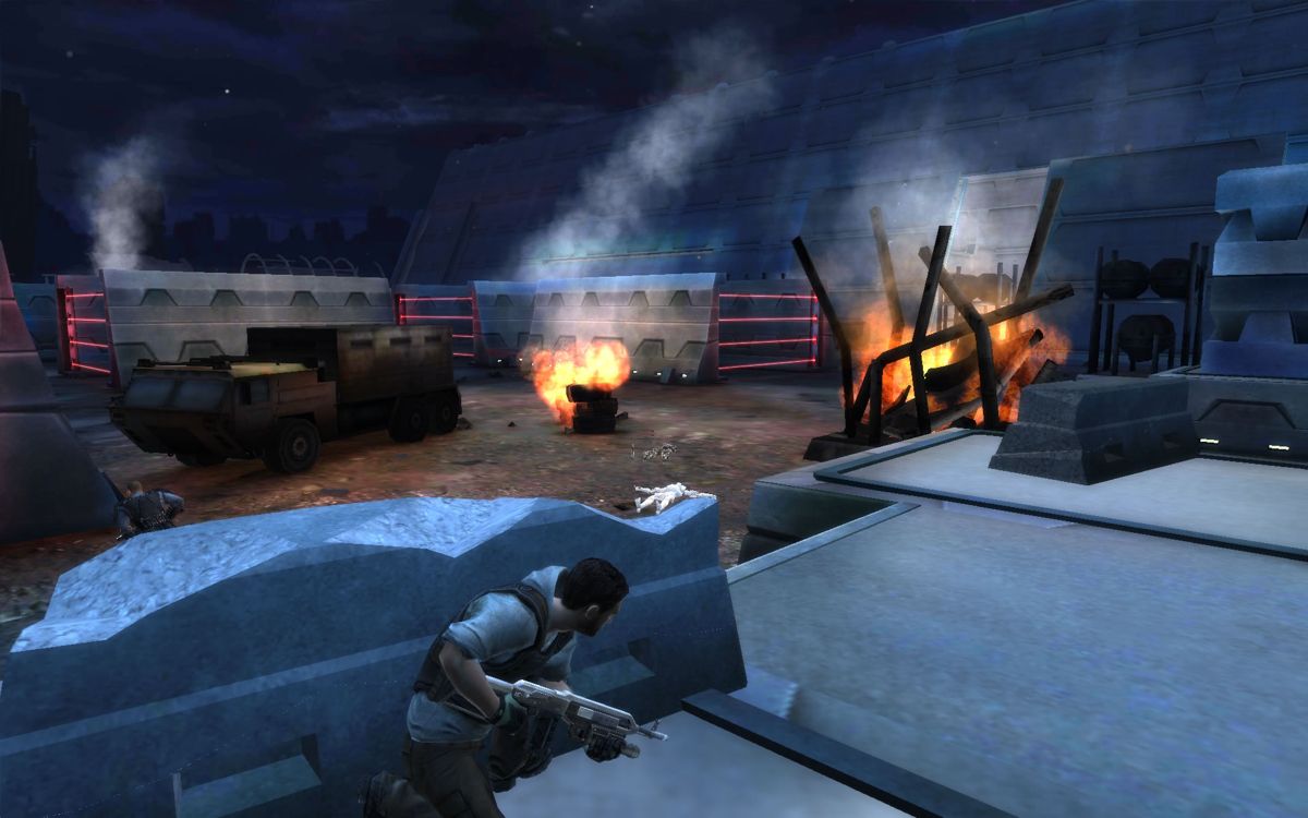 Terminator Genisys: Revolution (Android) screenshot: Almost out of the camp