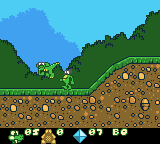 Croc (Game Boy Color) screenshot: Fighting enemies