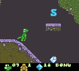 Croc (Game Boy Color) screenshot: Collecting "BONUS" letters