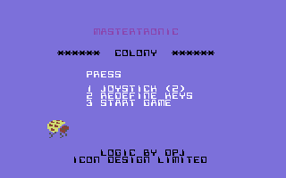 Colony (Commodore 64) screenshot: Title screen