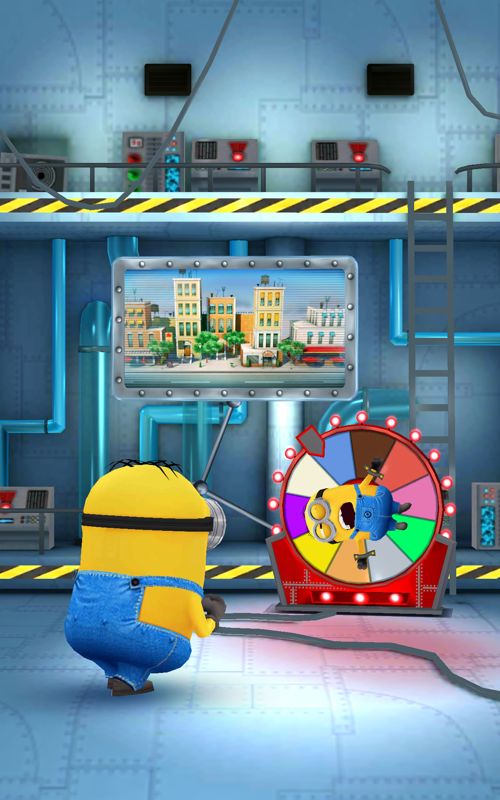 Despicable Me: Minion Rush (Android) screenshot: A spinning wheel for a reward