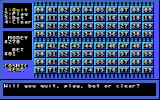 Mars Saga (DOS) screenshot: Betting in a casino.