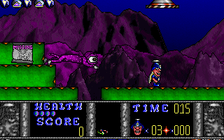 Rallo Gump (DOS) screenshot: Rallo is chased by a panther.