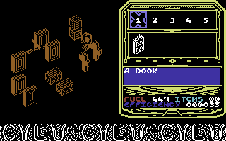 Cylu (Commodore 64) screenshot: Found a book