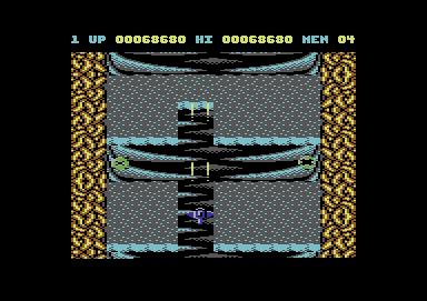 Gemini Wing (Commodore 64) screenshot: Shoot your way through