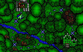 Rallo Gump (DOS) screenshot: The first area's map.