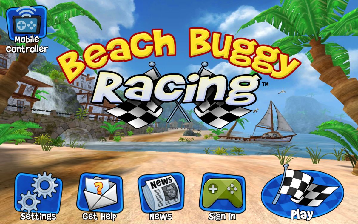 Beach Buggy Racing (Android) screenshot: Main menu