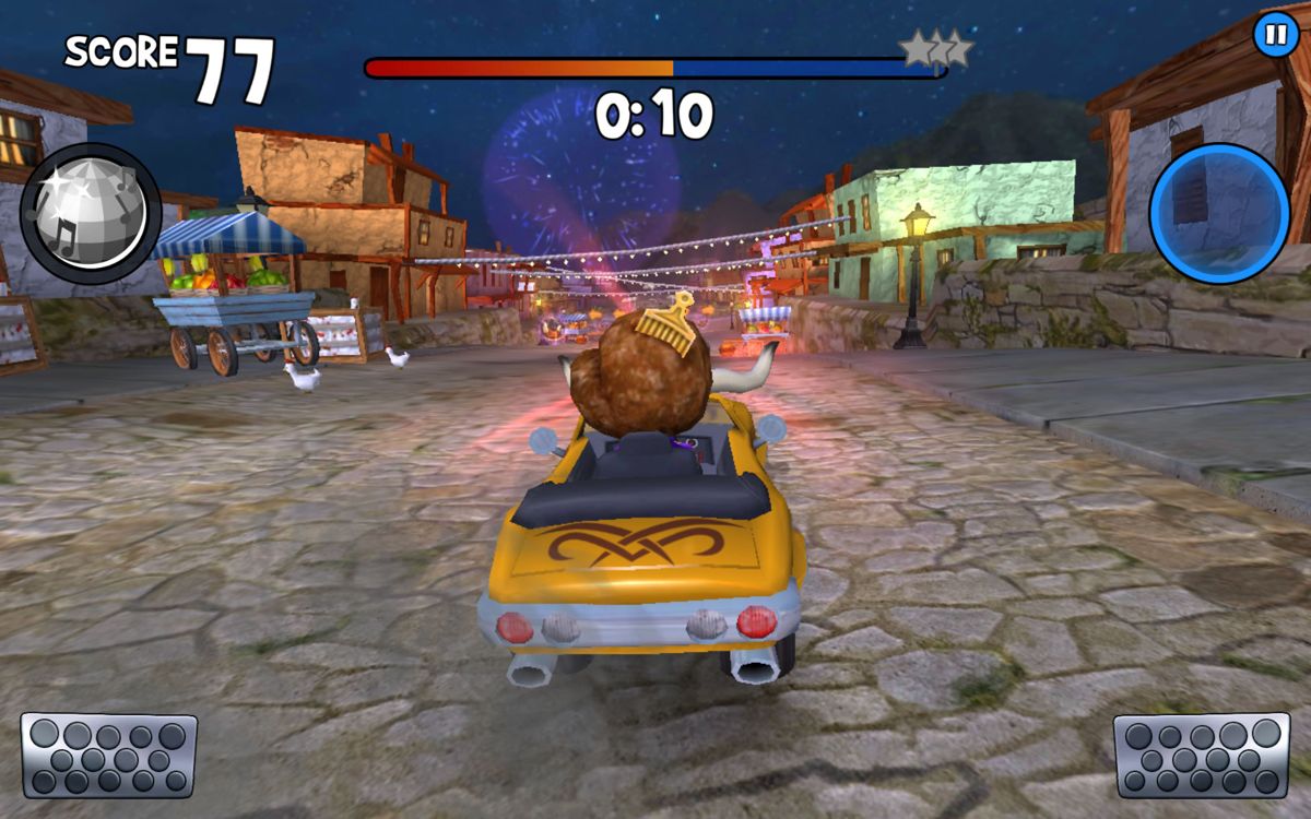 Beach Buggy Racing (Android) screenshot: Racing in a daily challenge.