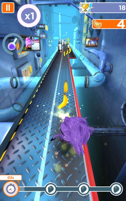 Despicable Me: Minion Rush (Android) screenshot: You turn into an evil minion after using the serum.