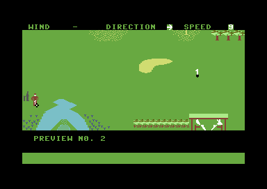 Handicap Golf (Commodore 64) screenshot: Hole 2 preview