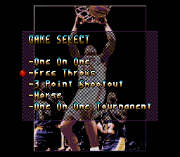 NBA All-Star Challenge (Genesis) screenshot: Mode selection
