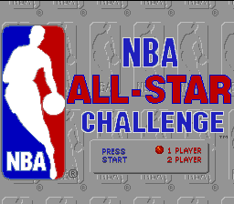 NBA All-Star Challenge (Genesis) screenshot: Title screen