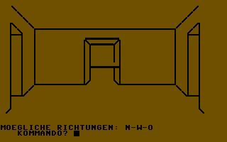 Zauberschloß (Commodore 64) screenshot: you enter the castle