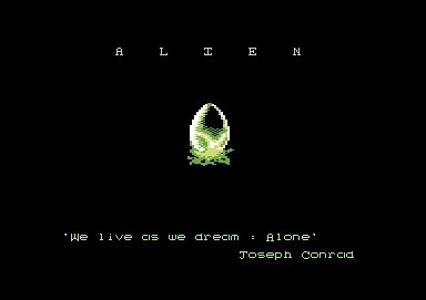 Alien (Commodore 64) screenshot: Title