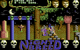 Clive Barker's Nightbreed: The Action Game (Commodore 64) screenshot: Don't step on the bomb