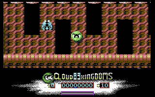 Cloud Kingdoms (Commodore 64) screenshot: Don't fall off!