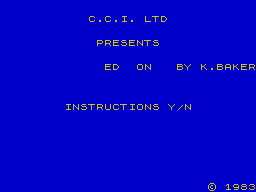Ed-On (ZX Spectrum) screenshot: Title screen