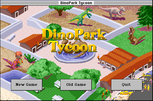 DinoPark Tycoon (Macintosh) screenshot: Title screen