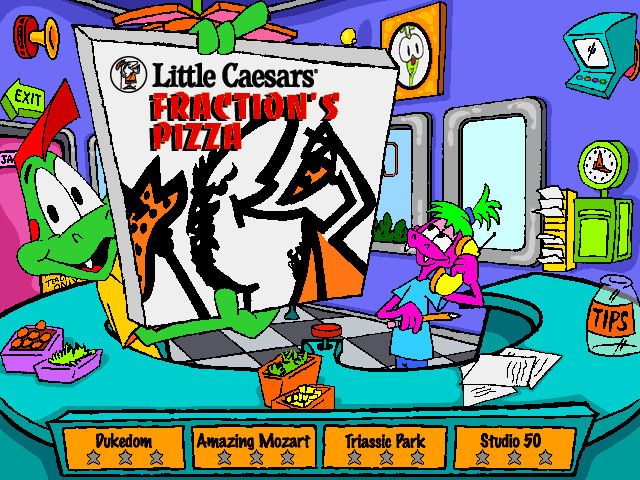 Little Caesars Fractions Pizza (Windows) screenshot: Title screen