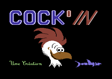 Chicken Chase (Commodore 64) screenshot: Title (French version)