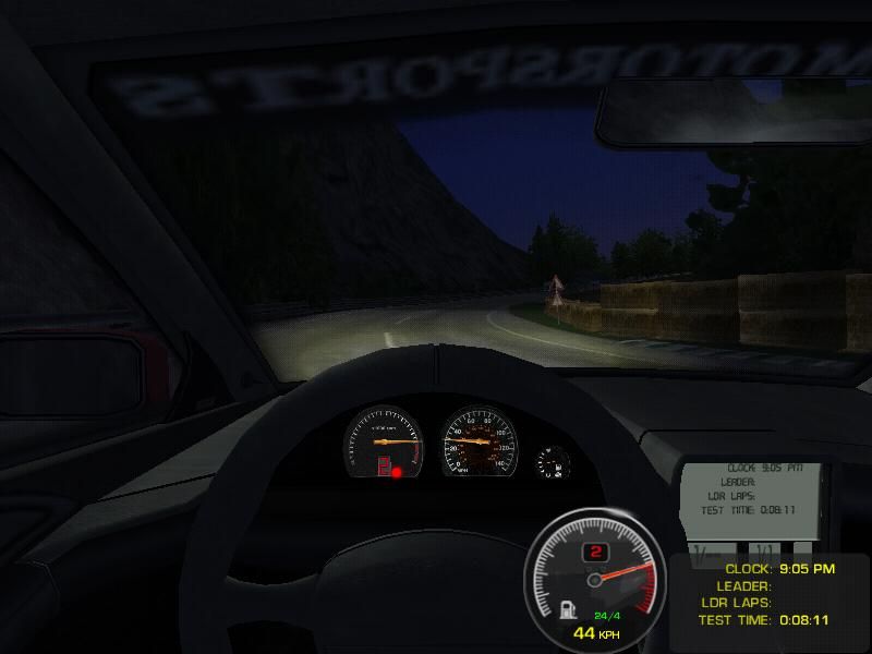 rFactor (Windows) screenshot: Night-time in Austria.